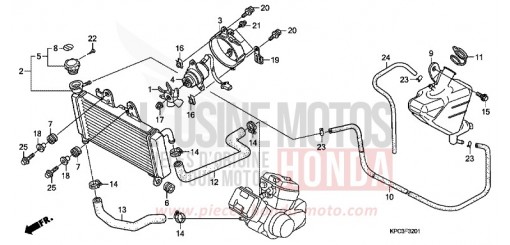 RADIATEUR (XL125V7/8) XL125V8 de 2008